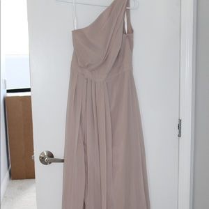 Floor length, open leg